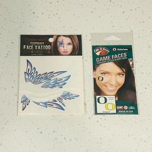 ✨ Face Tattoos Temporary Bundle 2 Packs NWT